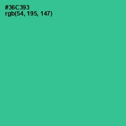 #36C393 - Shamrock Color Image