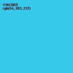 #36CBED - Turquoise Color Image