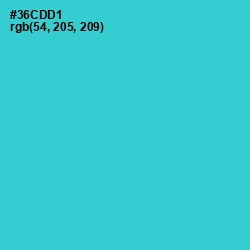 #36CDD1 - Turquoise Color Image