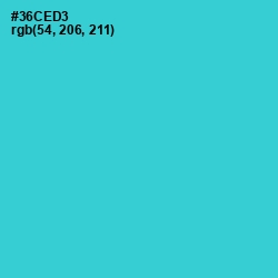 #36CED3 - Turquoise Color Image