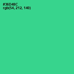 #36D48C - Shamrock Color Image