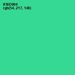 #36D994 - Shamrock Color Image