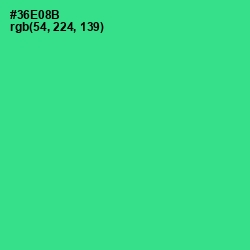 #36E08B - Shamrock Color Image