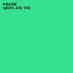 #36E08F - Shamrock Color Image