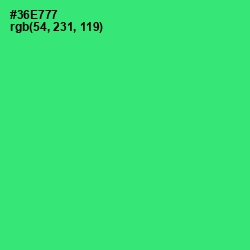 #36E777 - Malachite Color Image
