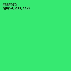 #36E970 - Malachite Color Image