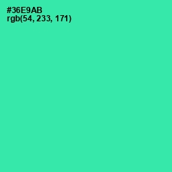 #36E9AB - Shamrock Color Image