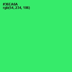 #36EA6A - Malachite Color Image