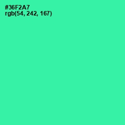 #36F2A7 - Shamrock Color Image