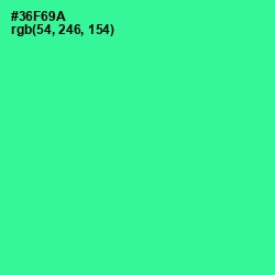 #36F69A - Shamrock Color Image