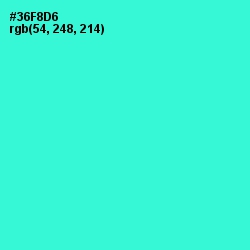 #36F8D6 - Turquoise Color Image