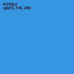 #3795E2 - Curious Blue Color Image