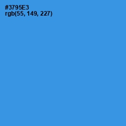 #3795E3 - Curious Blue Color Image