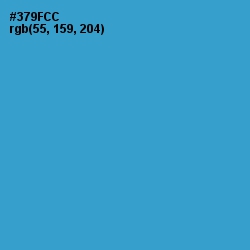 #379FCC - Curious Blue Color Image