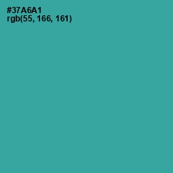 #37A6A1 - Pelorous Color Image