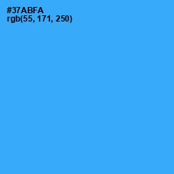 #37ABFA - Dodger Blue Color Image