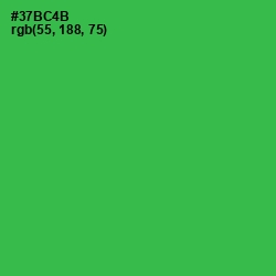#37BC4B - Sea Green Color Image