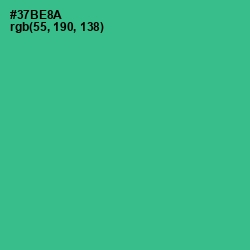 #37BE8A - Jungle Green Color Image