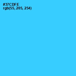 #37CDFE - Turquoise Color Image