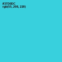 #37D0DC - Turquoise Color Image