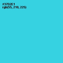 #37D2E1 - Turquoise Color Image