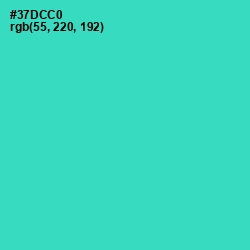 #37DCC0 - Turquoise Color Image