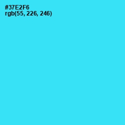 #37E2F6 - Turquoise Color Image
