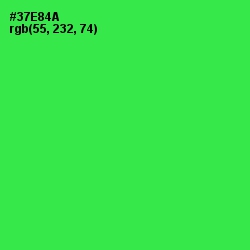 #37E84A - Malachite Color Image