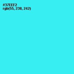 #37EEF2 - Turquoise Color Image