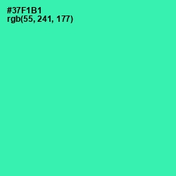 #37F1B1 - Shamrock Color Image