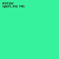 #37F29C - Shamrock Color Image