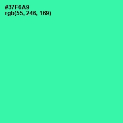 #37F6A9 - Shamrock Color Image