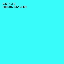 #37FCF9 - Cyan / Aqua Color Image