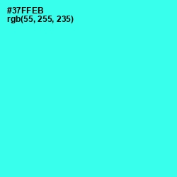 #37FFEB - Bright Turquoise Color Image