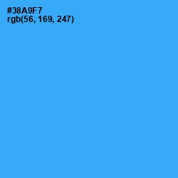 #38A9F7 - Dodger Blue Color Image