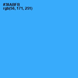 #38ABFB - Dodger Blue Color Image