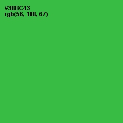 #38BC43 - Sea Green Color Image