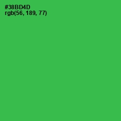 #38BD4D - Sea Green Color Image