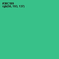 #38C189 - Shamrock Color Image