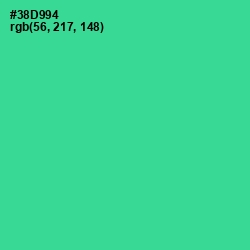 #38D994 - Shamrock Color Image