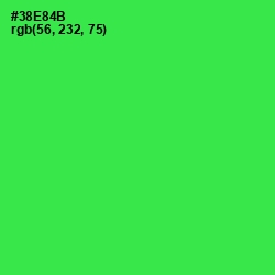 #38E84B - Malachite Color Image