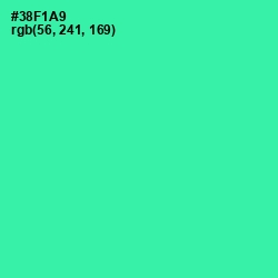 #38F1A9 - Shamrock Color Image