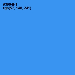 #3994F1 - Dodger Blue Color Image