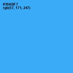 #39ABF7 - Dodger Blue Color Image