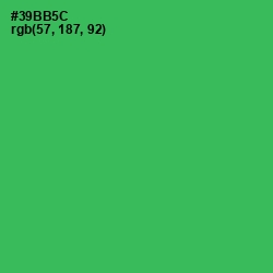 #39BB5C - Sea Green Color Image