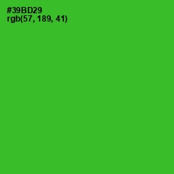 #39BD29 - Forest Green Color Image