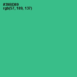 #39BD89 - Jungle Green Color Image