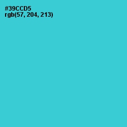 #39CCD5 - Turquoise Color Image
