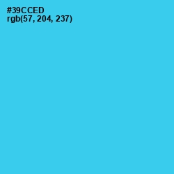 #39CCED - Turquoise Color Image