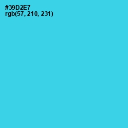 #39D2E7 - Turquoise Color Image